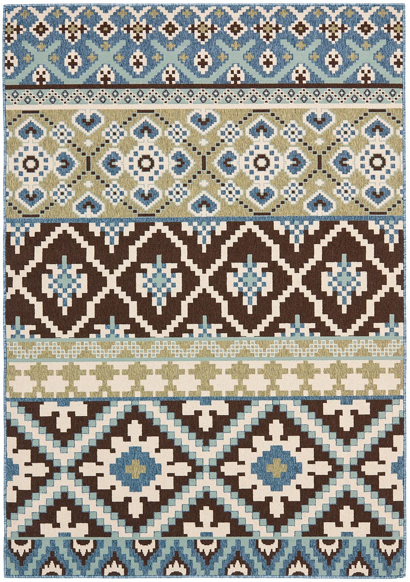 Safavieh Veranda Ver097-0624 Chocolate / Blue Rugs.