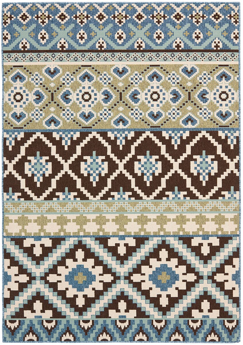 Safavieh Veranda Ver097-0624 Chocolate / Blue Rugs.