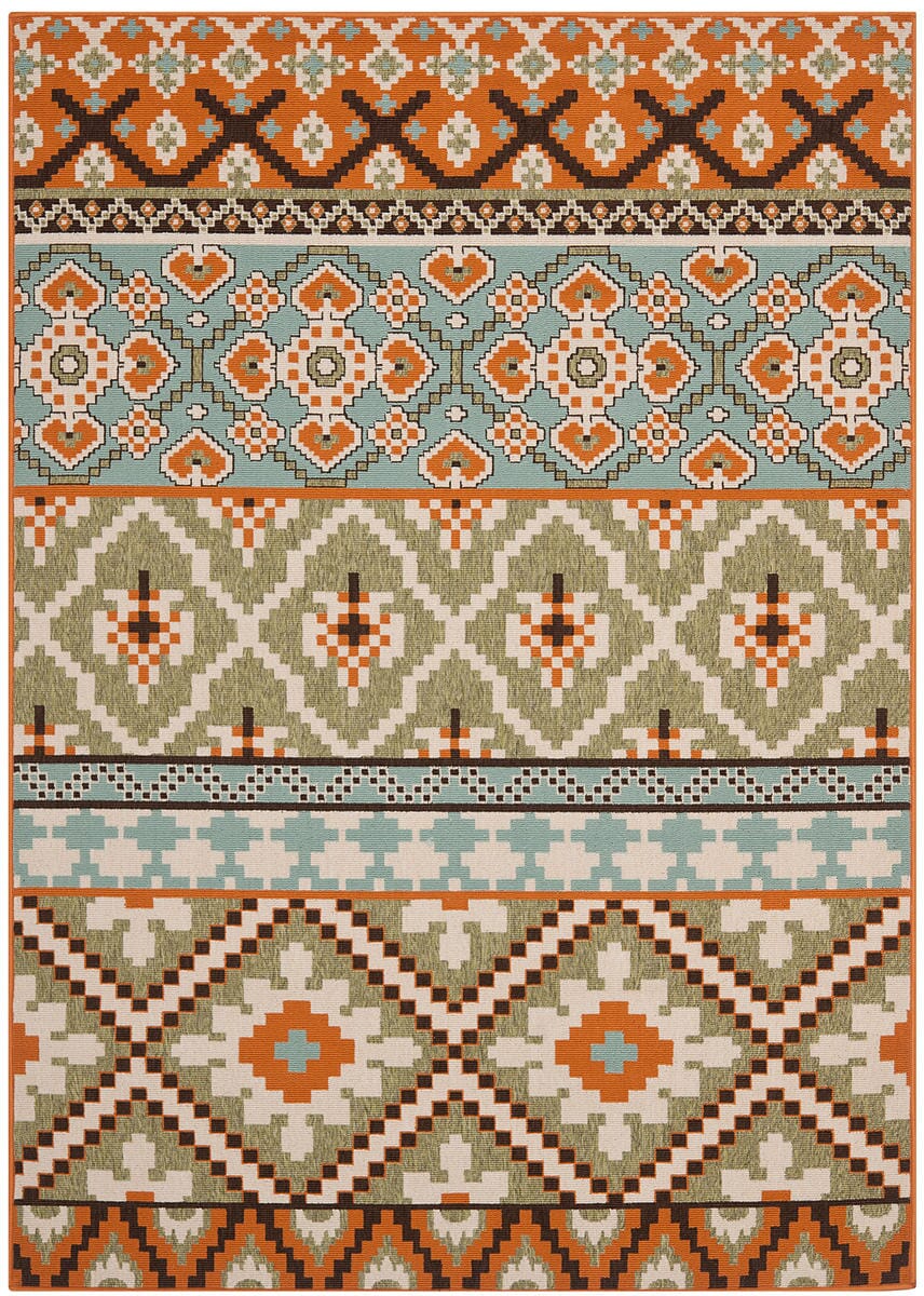 Safavieh Veranda Ver097-0745 Green / Terracotta Rugs.