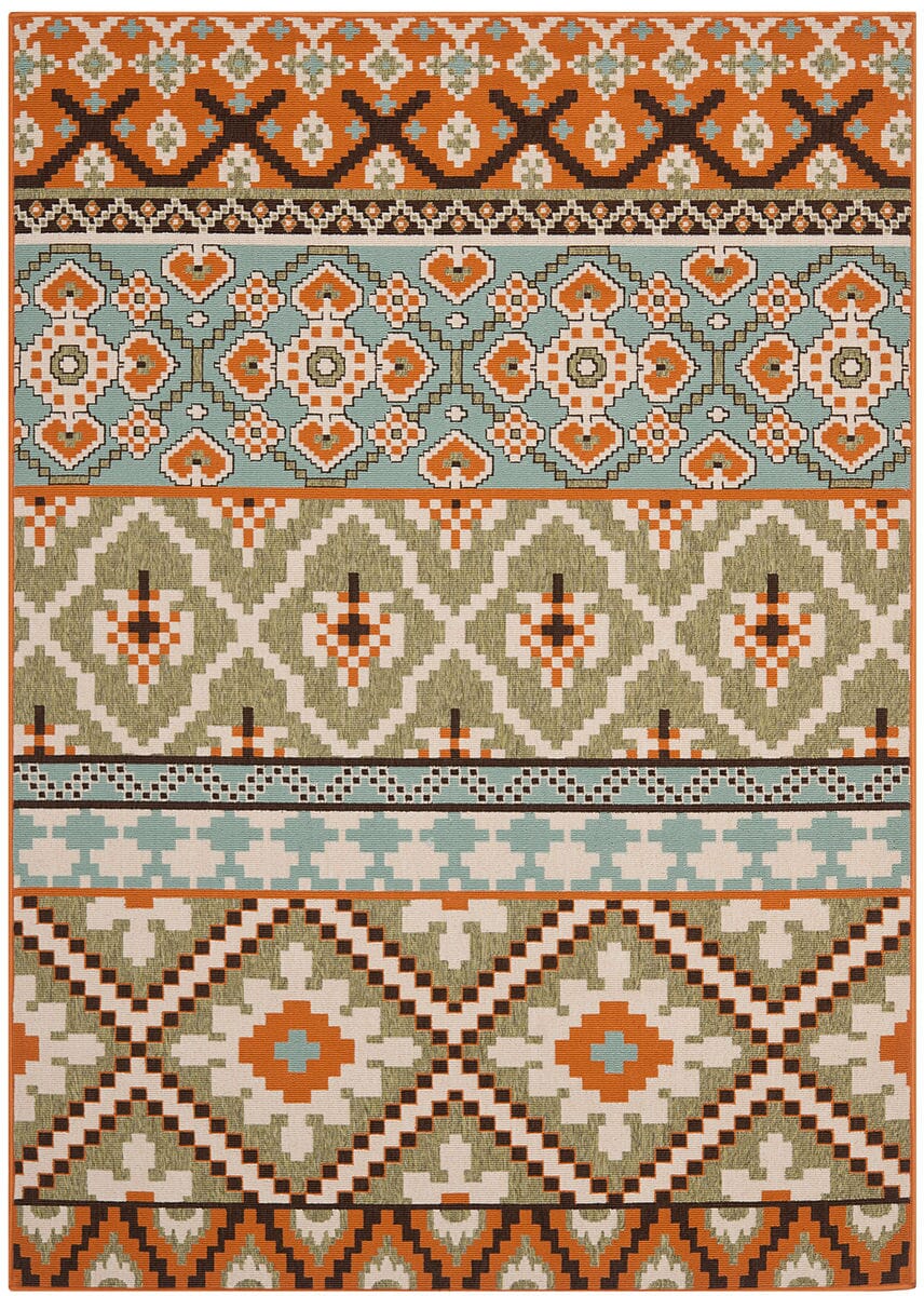 Safavieh Veranda Ver097-0745 Green / Terracotta Rugs.