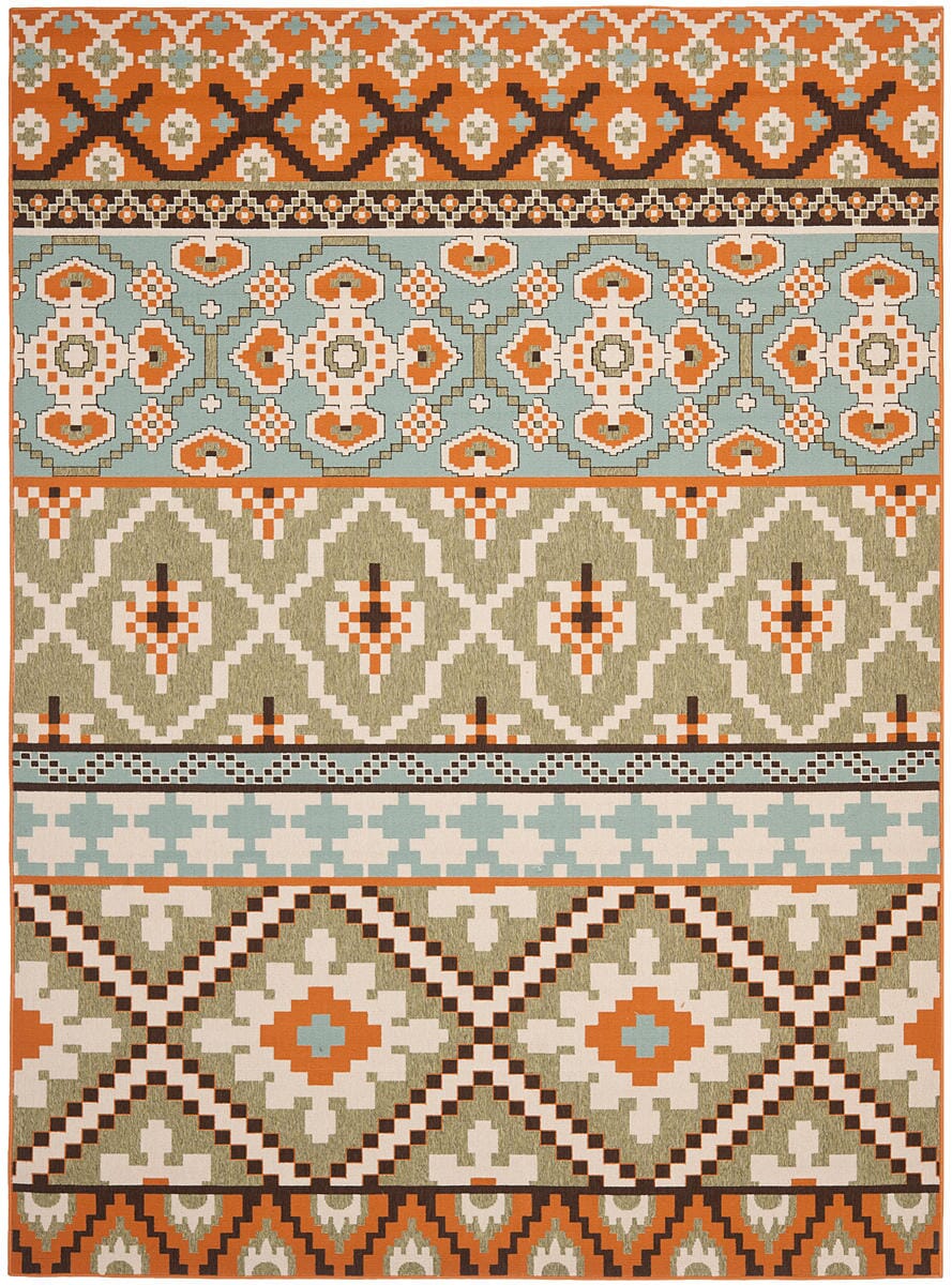 Safavieh Veranda Ver097-0745 Green / Terracotta Rugs.
