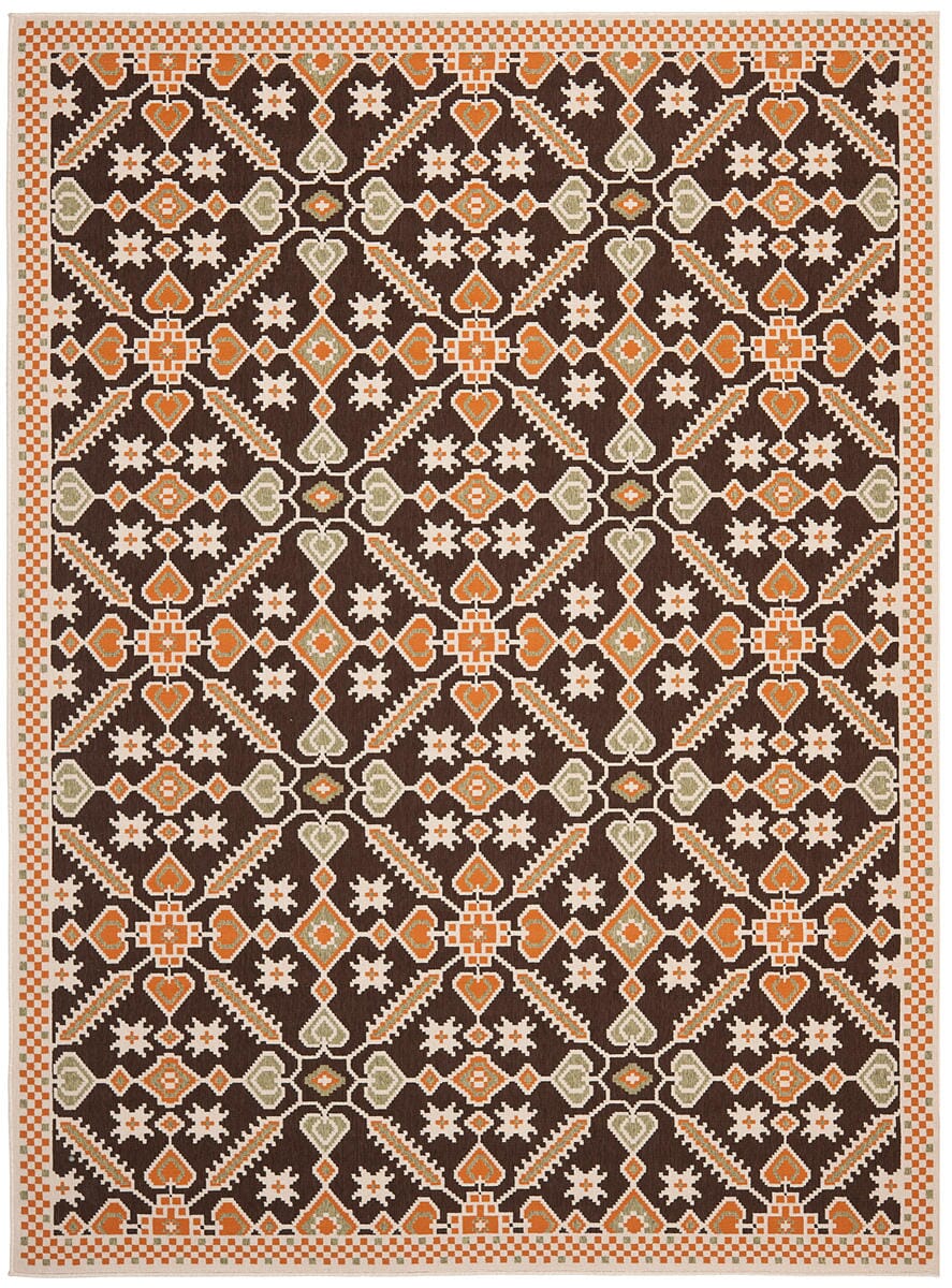 Safavieh Veranda Ver098-0725 Chocolate / Terracotta Rugs.