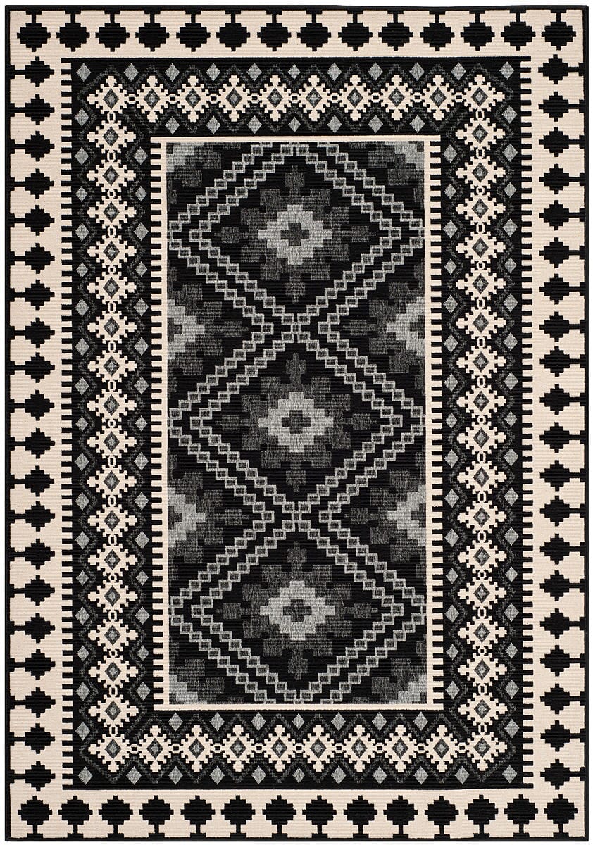 Safavieh Veranda Ver099-0421 Black / Creme Rugs.