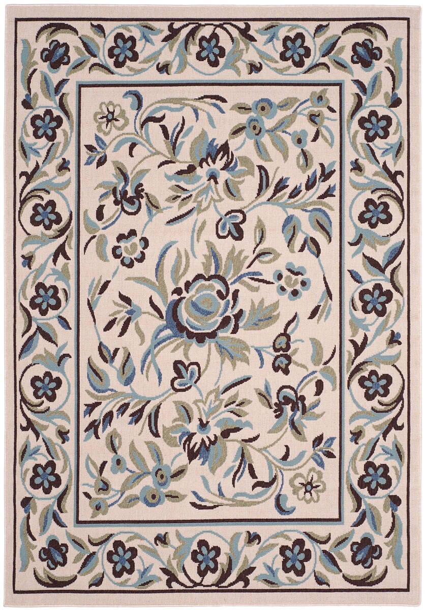 Safavieh Veranda Verb011-0614 Cream / Green Rugs.