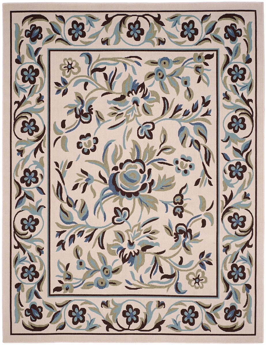Safavieh Veranda Verb011-0614 Cream / Green Rugs.
