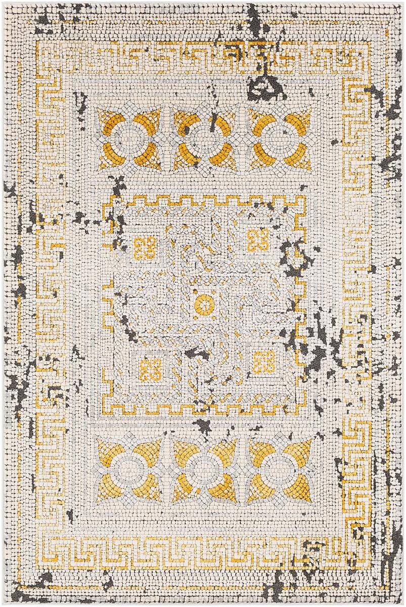 Surya Venezia Vnz-2300 Mustard, Bright Orange, Beige Rugs.