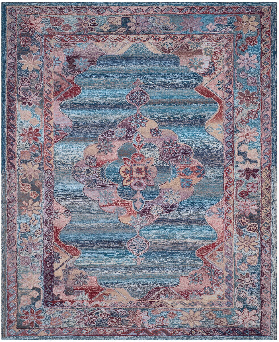 Safavieh Vintage Oushak Vos740A Blue Rugs.