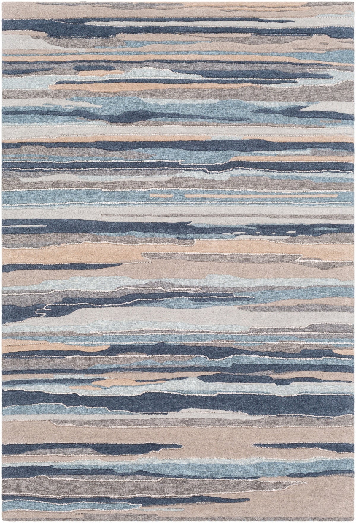 Surya Vernier Vrn-1010 Dark Blue, Gray Rug.