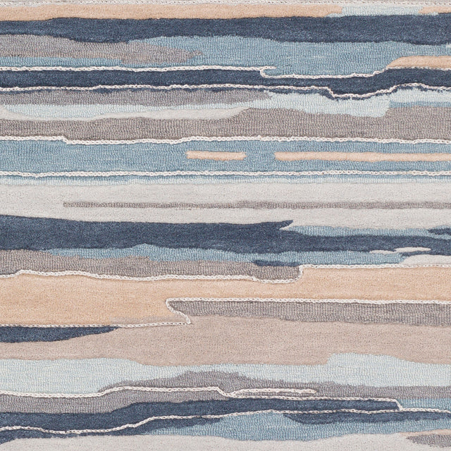 Surya Vernier Vrn-1010 Dark Blue, Gray Rug.