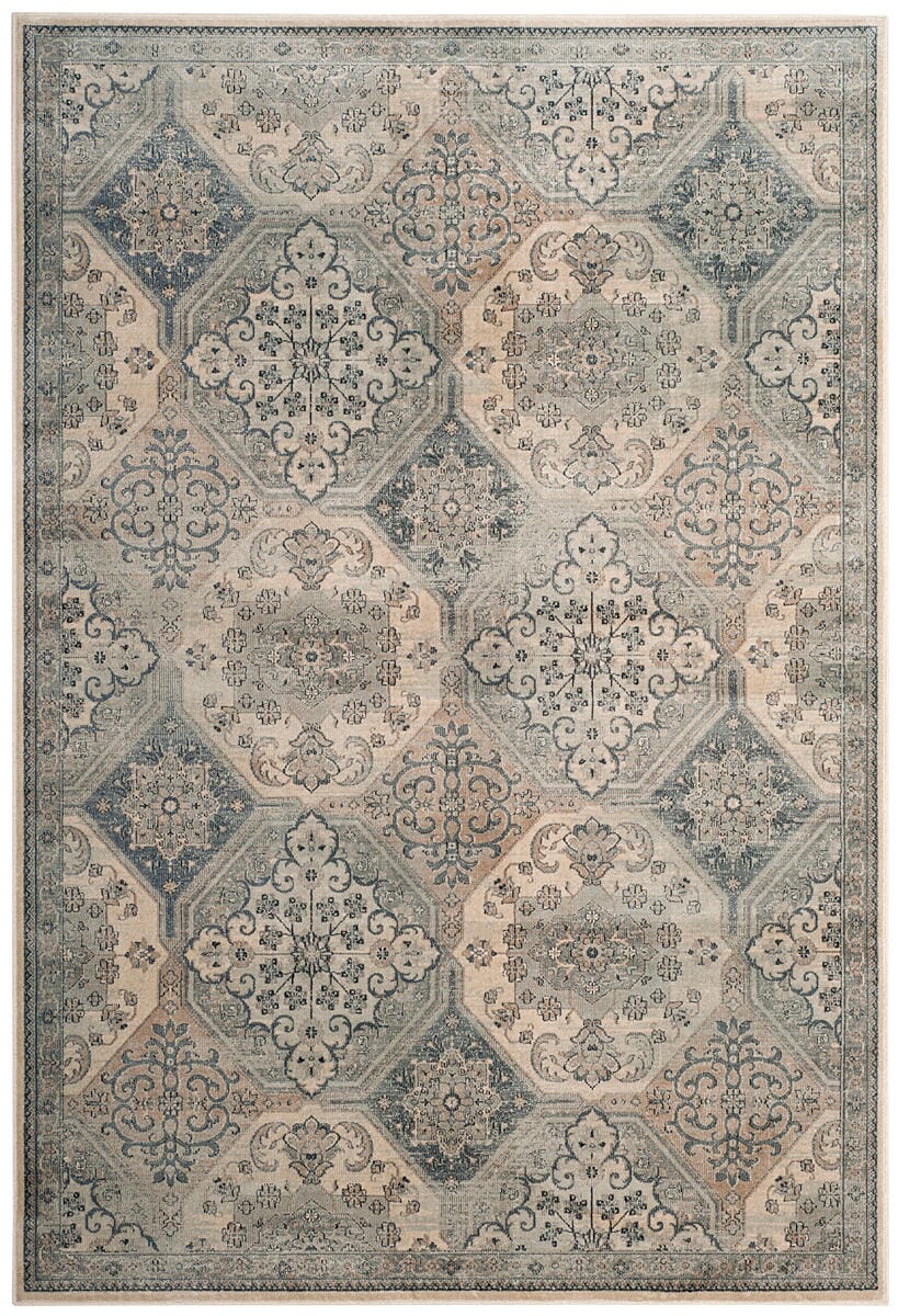Safavieh Vintage Vtg128-7440 Cream / Blue Rugs.