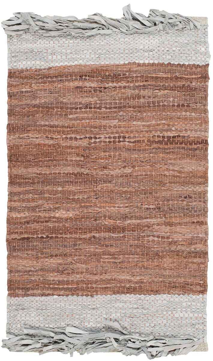 Safavieh Vintage Leather Vtl310C Light Grey / Brown Rugs.