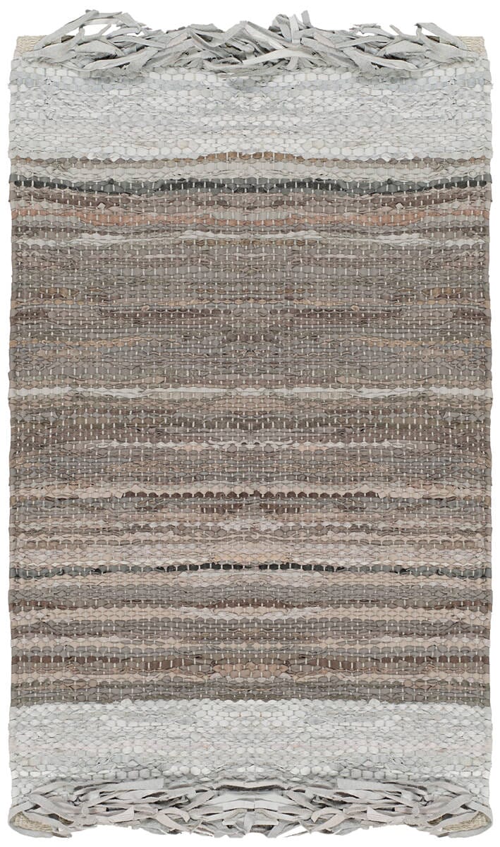 Safavieh Vintage Leather Vtl310D Light Grey / Dark Grey Rugs.