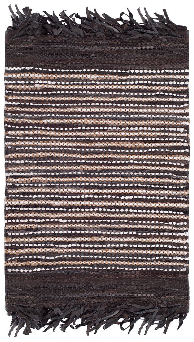 Safavieh Vintage Leather Vtl373C Dark Brown / Multi Rugs.