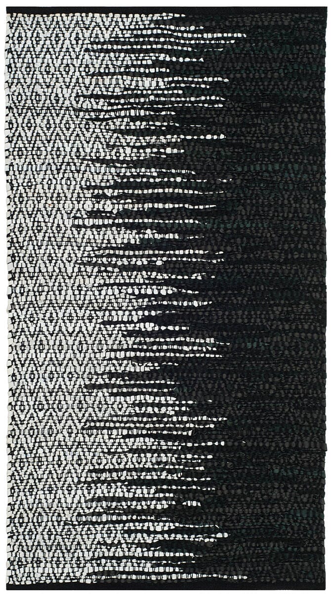 Safavieh Vintage Leather Vtl388C Light Grey / Black Rugs.
