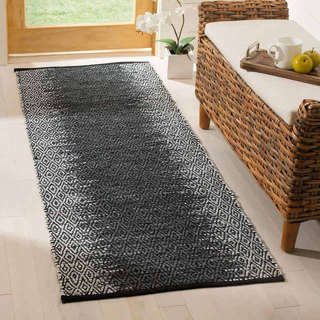 Safavieh Vintage Leather Vtl389B Light Grey / Charcoal Rugs.