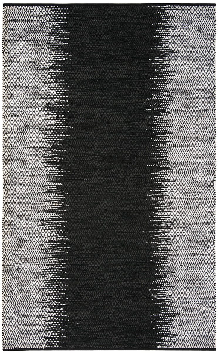 Safavieh Vintage Leather Vtl389C Light Grey / Black Rugs.