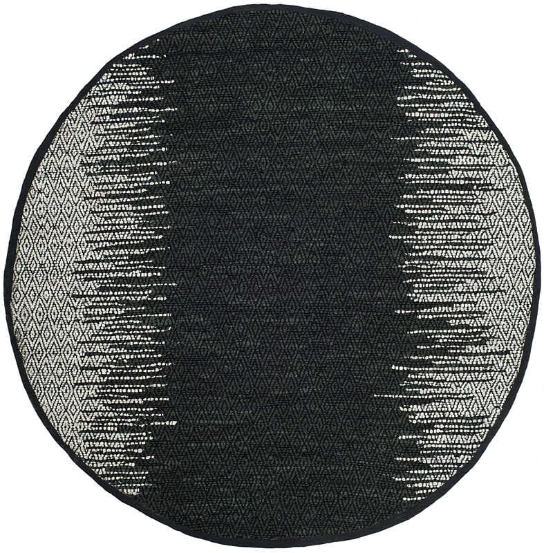 Safavieh Vintage Leather Vtl389C Light Grey / Black Rugs.