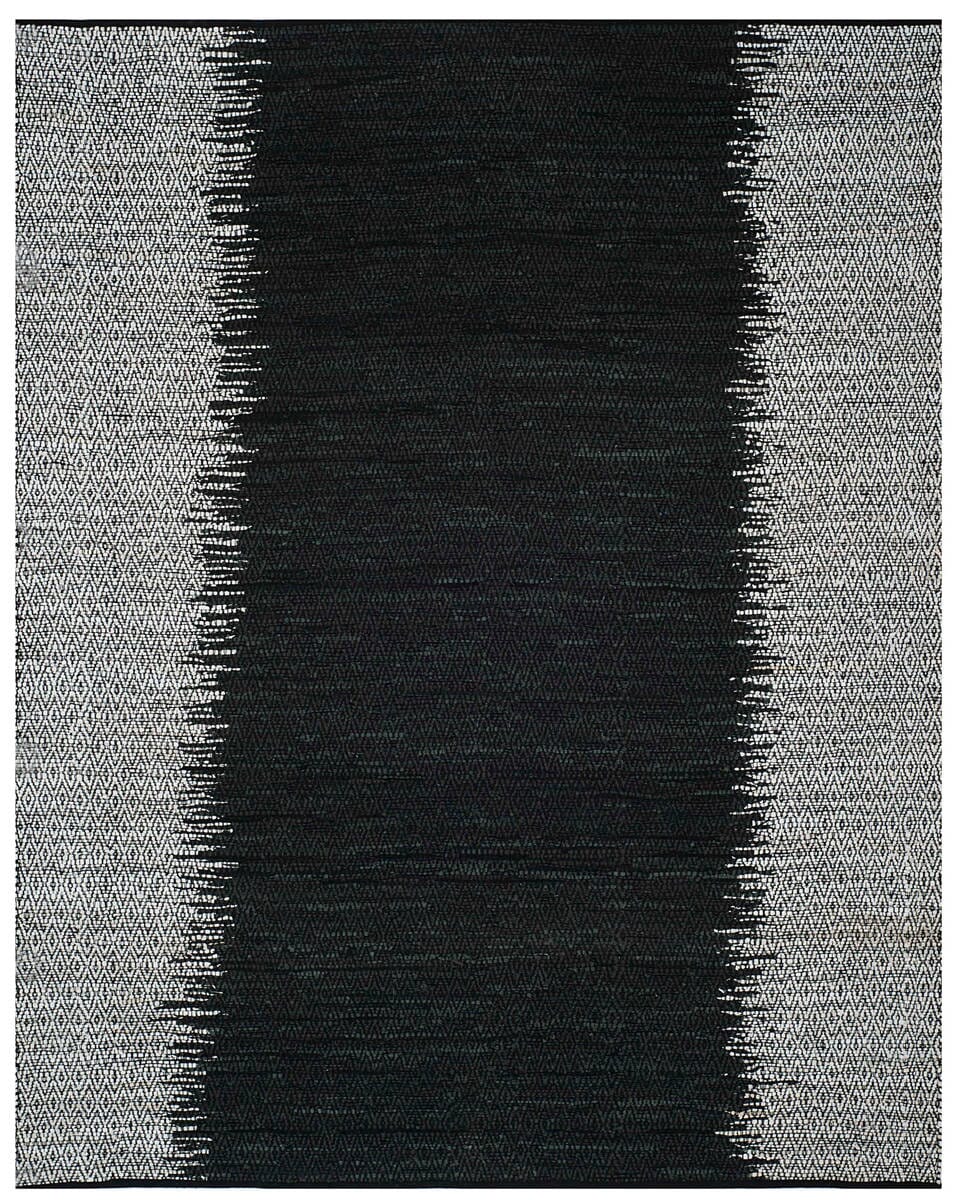 Safavieh Vintage Leather Vtl389C Light Grey / Black Rugs.