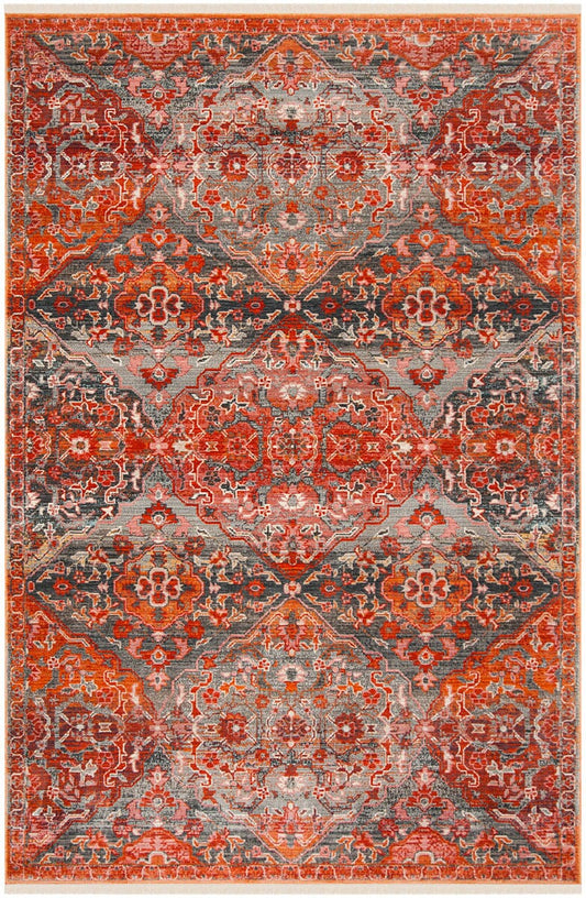 Safavieh Vintage Persian Vtp470J Aqua / Orange Bohemian Area Rug