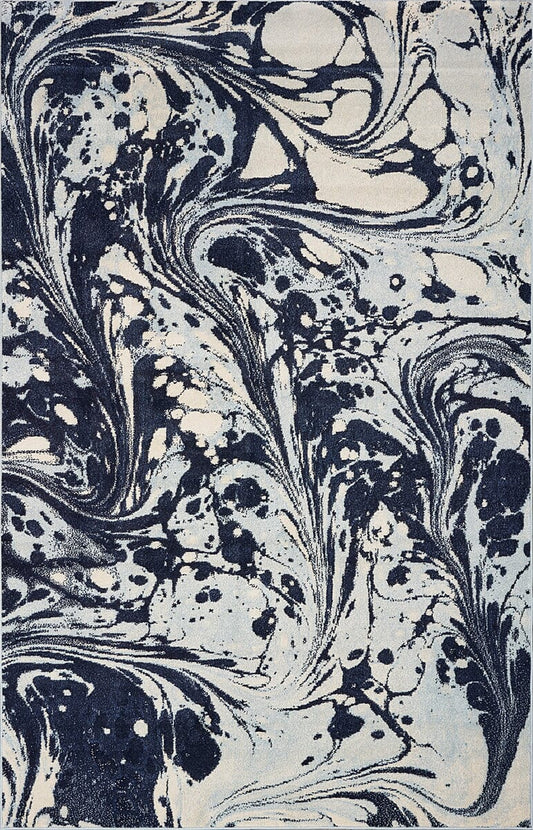 KAS Watercolors 6232 Marble Blue Organic / Abstract Area Rug