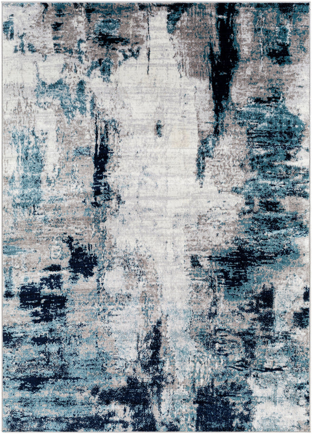 Surya Wanderlust Wnl-2309 Sky Blue, Ink Blue Rug.