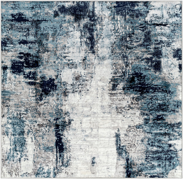 Surya Wanderlust Wnl-2309 Sky Blue, Ink Blue Rug.