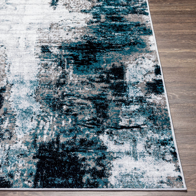 Surya Wanderlust Wnl-2309 Sky Blue, Ink Blue Rug.