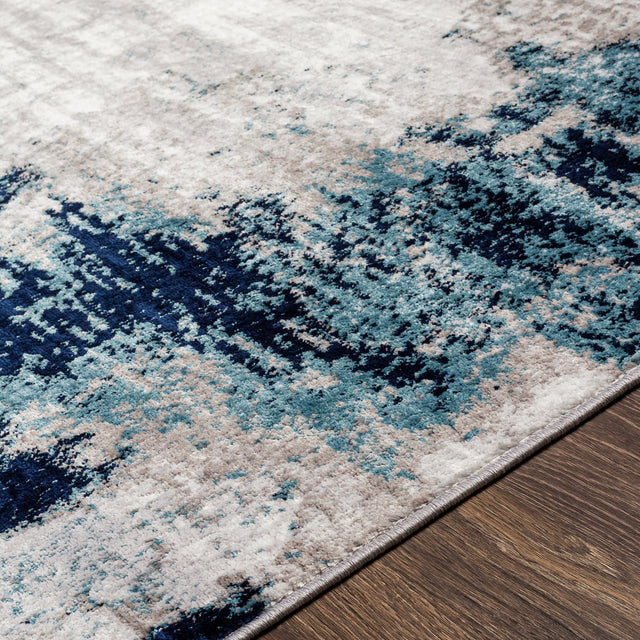 Surya Wanderlust Wnl-2309 Sky Blue, Ink Blue Rug.
