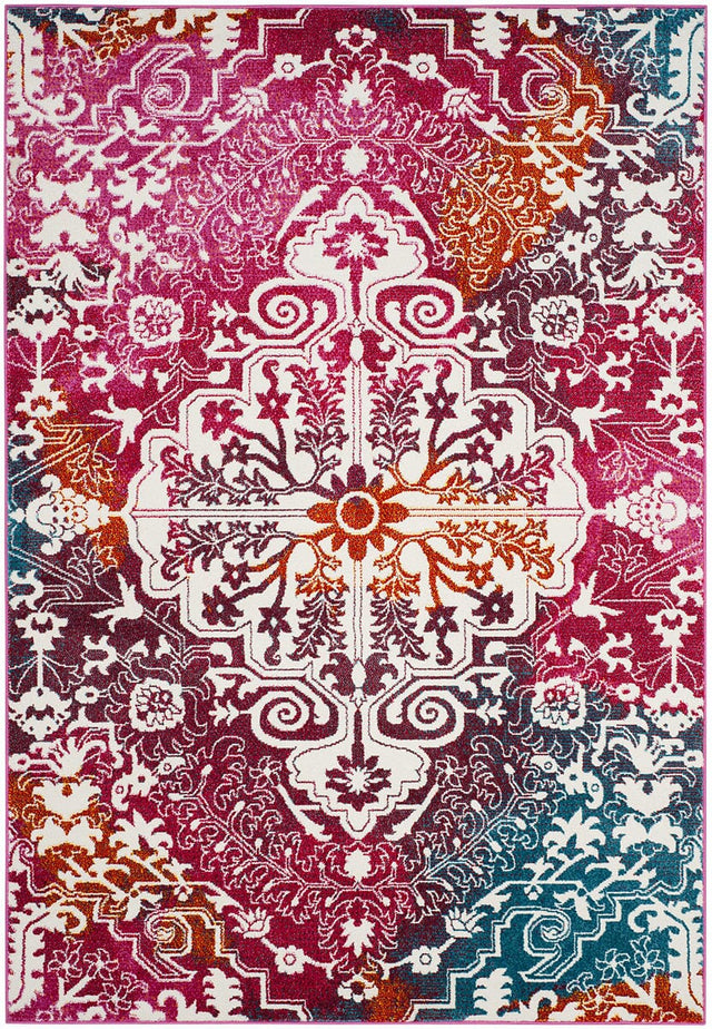 Safavieh Watercolor Wtc669F Ivory / Fuchsia Rugs.