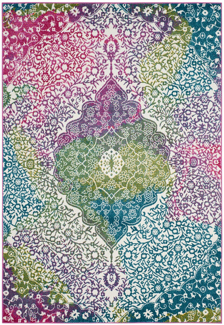 Safavieh Watercolor Wtc672F Ivory / Fuchsia Rugs.
