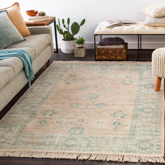 Surya Zainab Zai-2310 Camel, Cream, Sage, Dark Green Rugs.