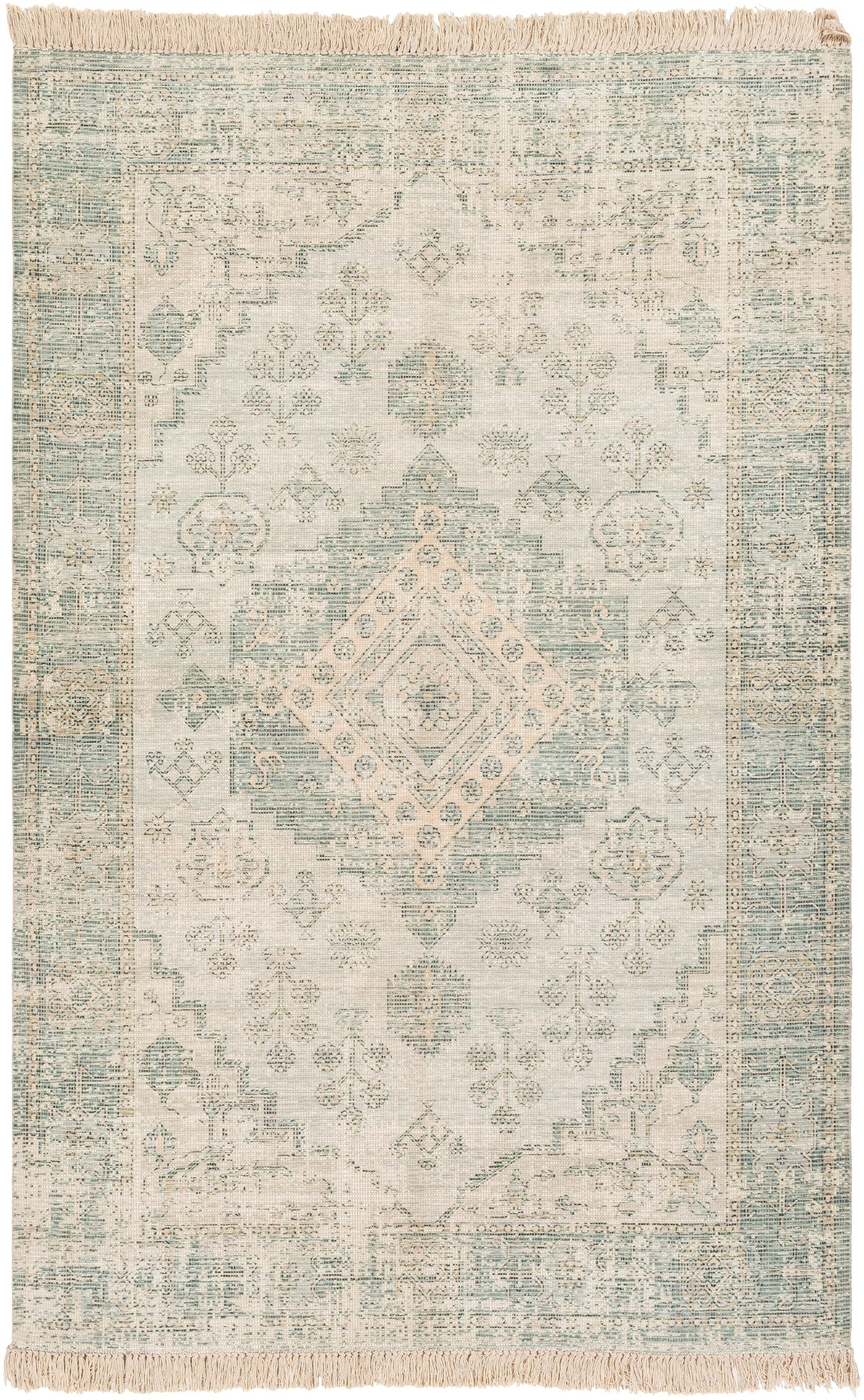 Surya Zainab Zai-2311 Sage, Dark Green, Lime, White Rugs.