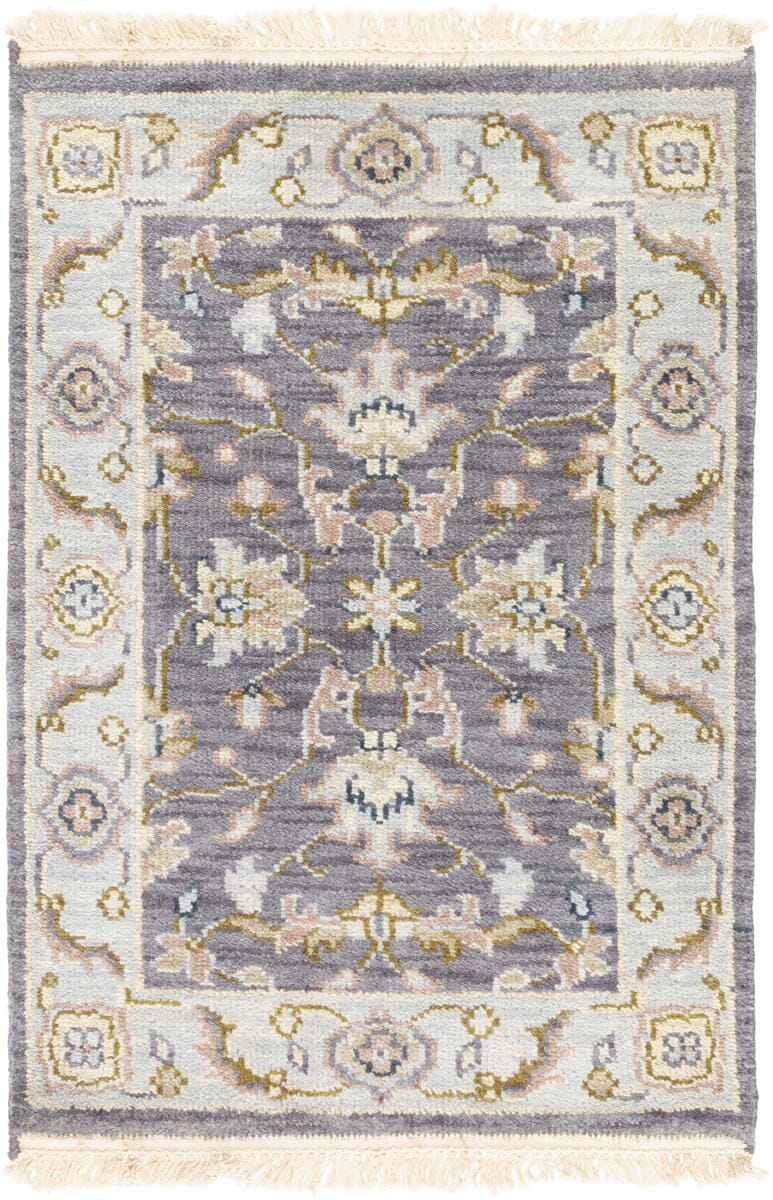 Surya Zeus Zeu-7825 Charcoal / Sky Blue / Olive / Ivory Rugs.