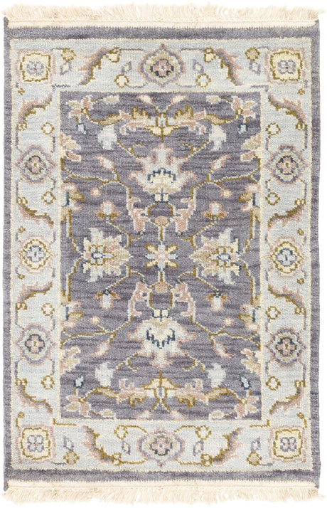 Surya Zeus Zeu-7825 Charcoal / Sky Blue / Olive / Ivory Rugs.