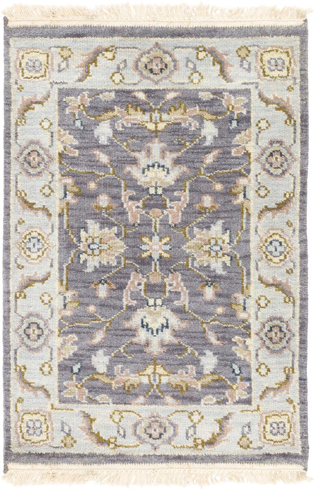 Surya Zeus Zeu-7825 Charcoal / Sky Blue / Olive / Ivory Rugs.
