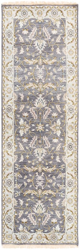 Surya Zeus Zeu-7825 Charcoal / Sky Blue / Olive / Ivory Rugs.