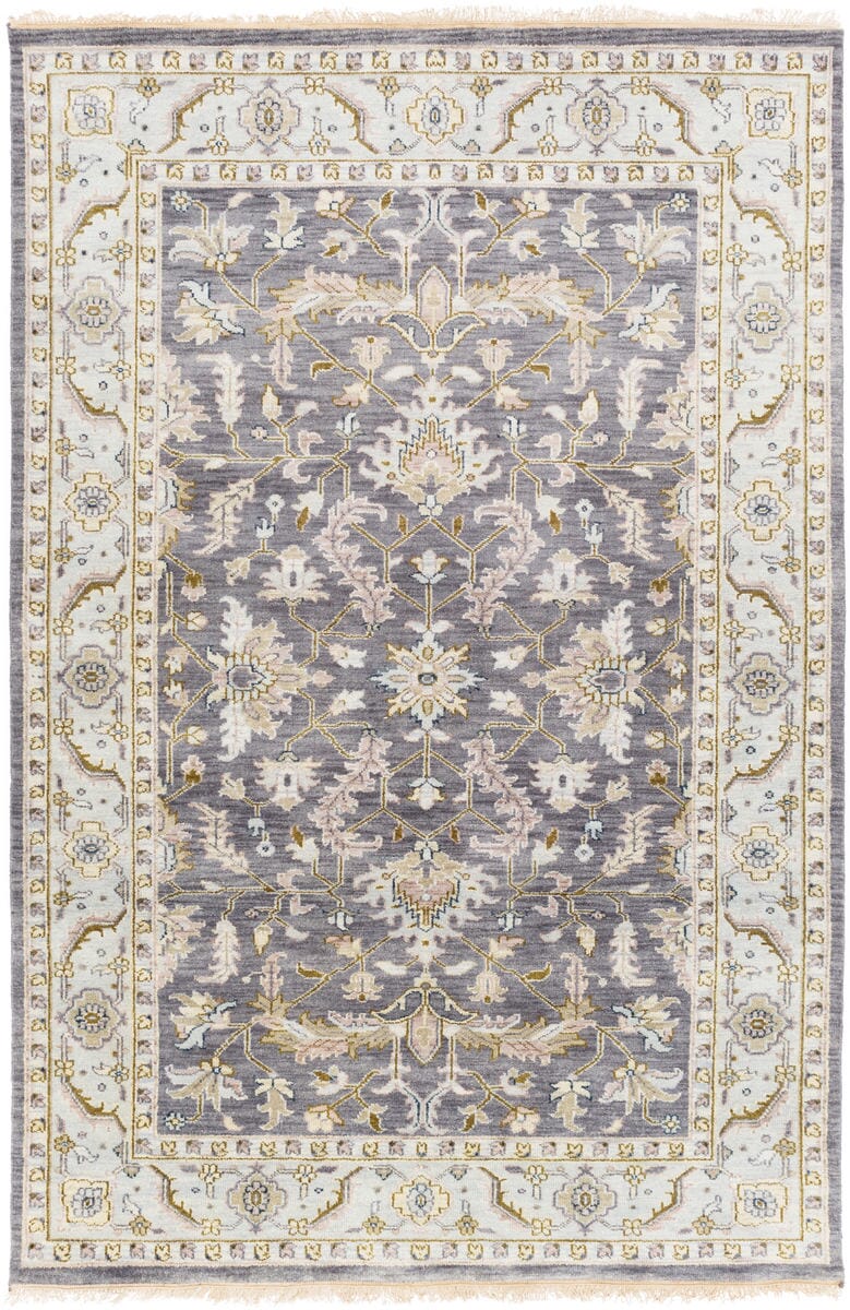 Surya Zeus Zeu-7825 Charcoal / Sky Blue / Olive / Ivory Rugs.