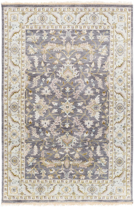 Surya Zeus Zeu-7825 Charcoal / Sky Blue / Olive / Ivory Rugs.