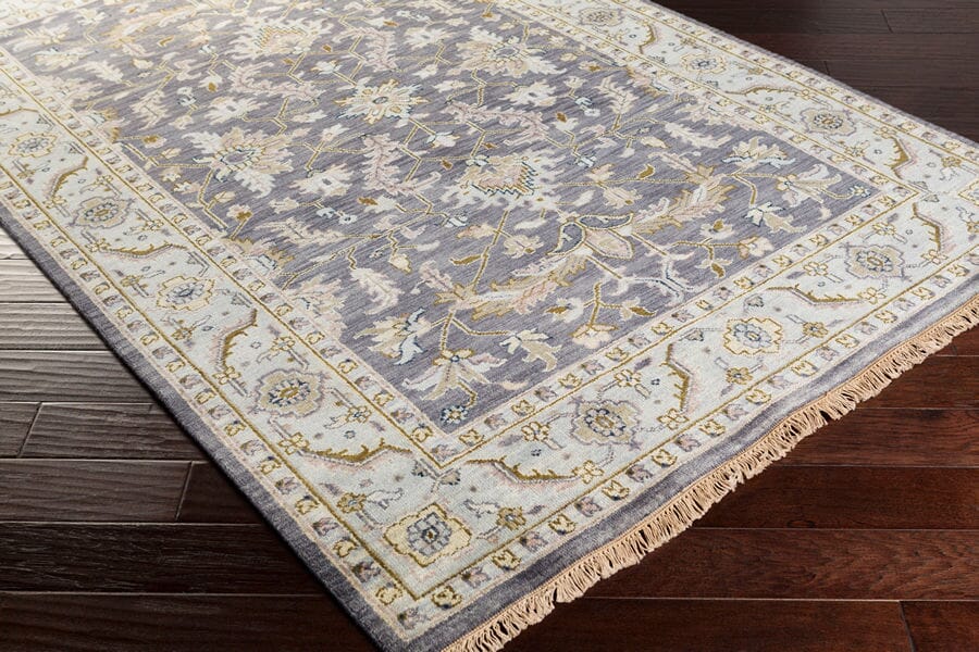 Surya Zeus Zeu-7825 Charcoal / Sky Blue / Olive / Ivory Rugs.