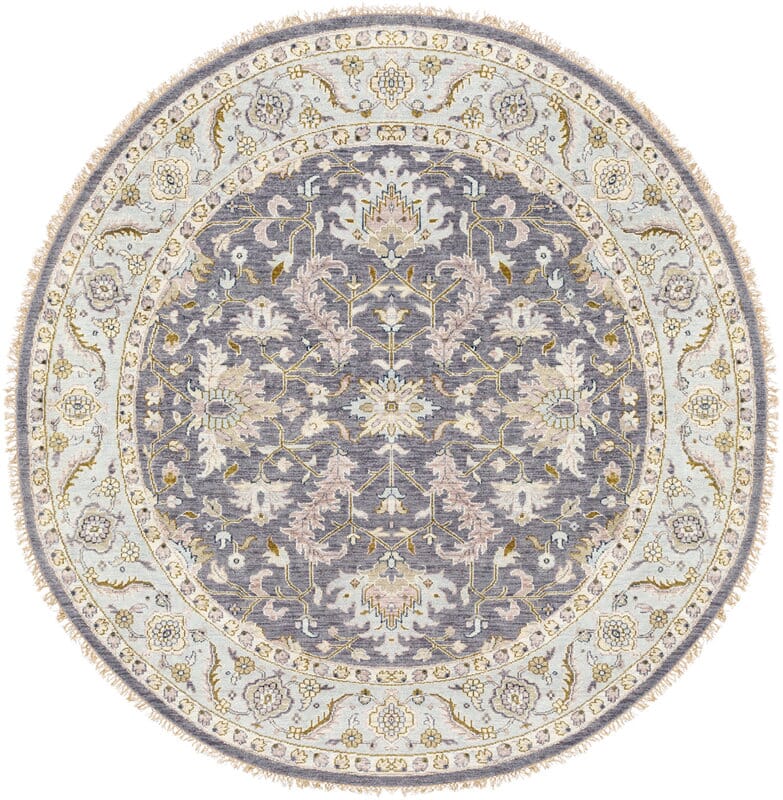 Surya Zeus Zeu-7825 Charcoal / Sky Blue / Olive / Ivory Rugs.