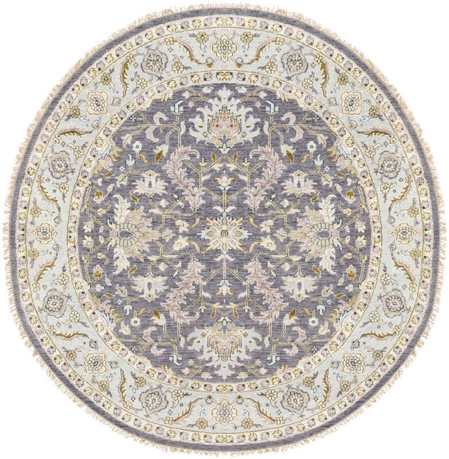 Surya Zeus Zeu-7825 Charcoal / Sky Blue / Olive / Ivory Rugs.