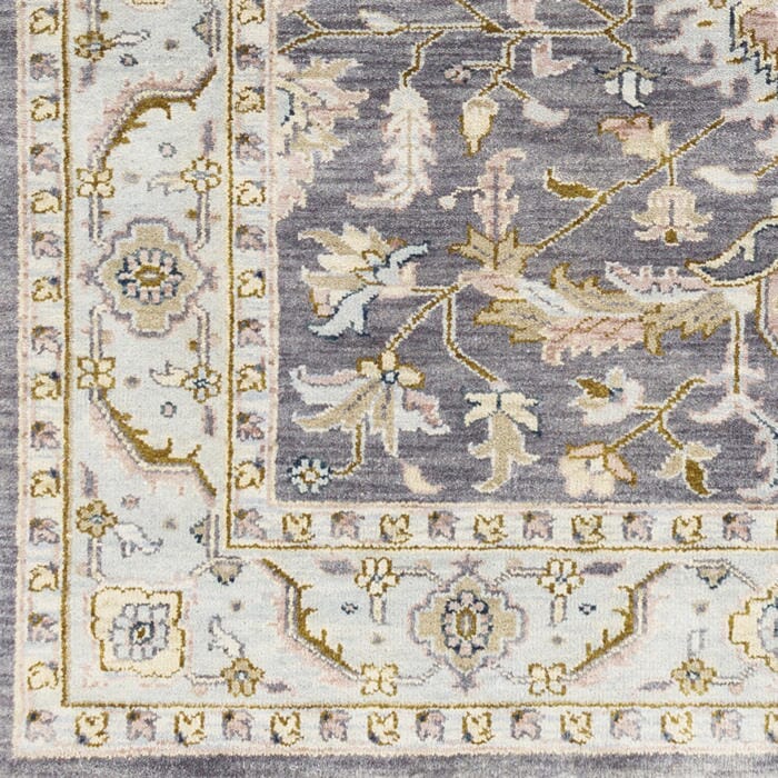 Surya Zeus Zeu-7825 Charcoal / Sky Blue / Olive / Ivory Rugs.