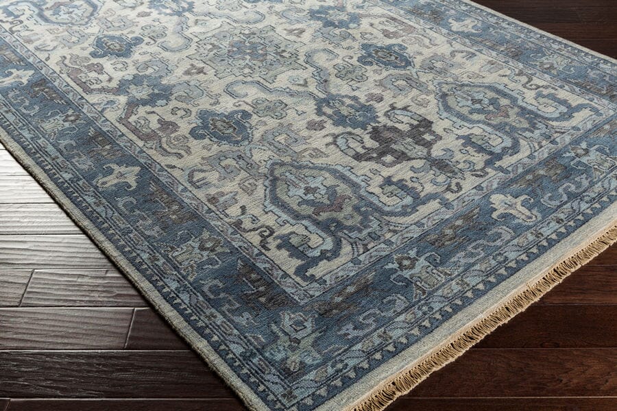 Surya Zeus Zeu-7828 Ivory, Navy, Charcoal, Black Rugs.