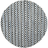 Safavieh Montauk 6'-0" x 6'-0" Rug in Ivory Blue / Black