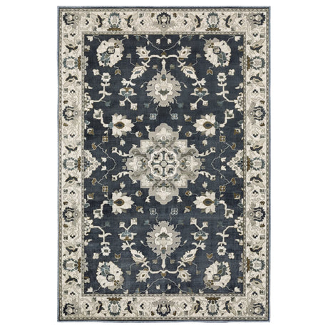 Oriental Weavers Sphinx Ellington Ell08 Blue/ Beige Rug - main flat