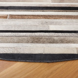 Safavieh Studio Leather 6'-0" x 6'-0" Rug in Ivory / Black