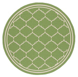 Safavieh Courtyard 6'-7" x 6'-7" Rug in Green / Beige