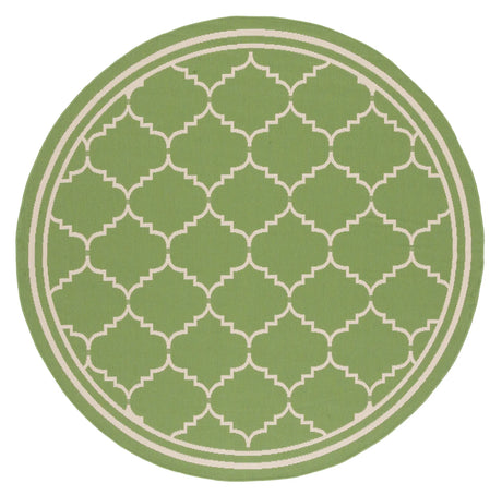 Safavieh Courtyard 6'-7" x 6'-7" Rug in Green / Beige