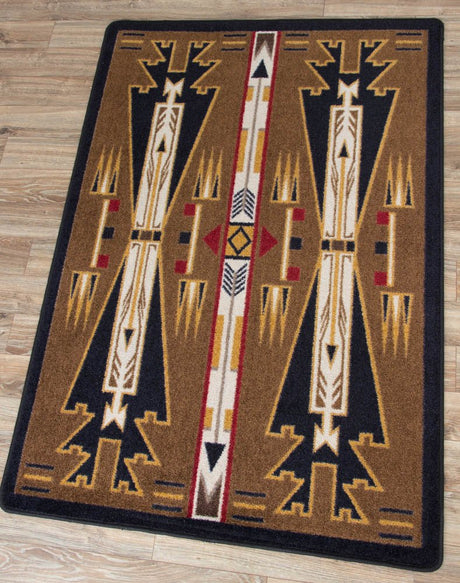American Dakota Horse Thieves Brown Rug