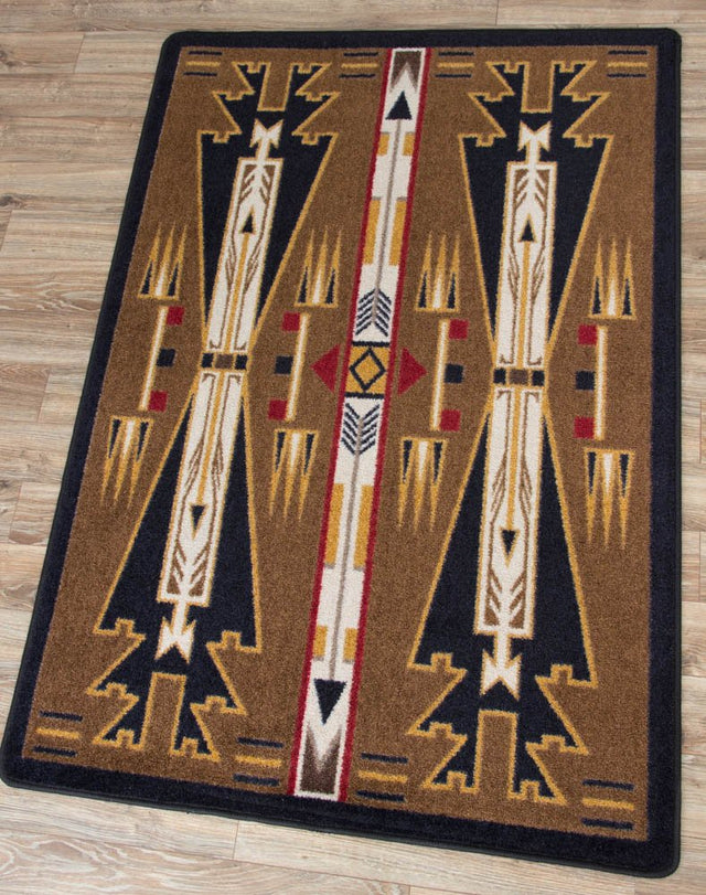 American Dakota Horse Thieves Brown Rug
